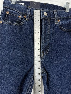Gap High Rise Cheeky Straight Jeans 27 4 Short Womens New NWT Dark Indigo Blue