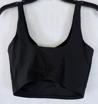 Calia Swim Top Medium Black Bikini Longline U Bar Womens