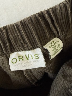 Orvis Womens Pants 14 Petite Pull On Corduroy Brown