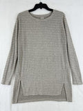 Chicos Tops Size 0 Tunic Top Beige Tan Knit Long Sleeve Womens Small