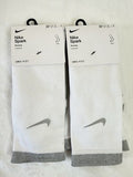 Nike Spark Running Socks Crew White Men 10-11.5 Women 11.5-13 Cushioned Lot New