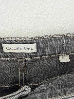 Coldwater Creek Jeans 16 Gray Bootcut Womens