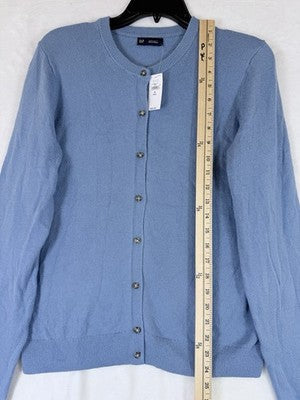 Gap CashSoft Cardigan Sweater Women Medium Tall Blue Cash Soft New NWT