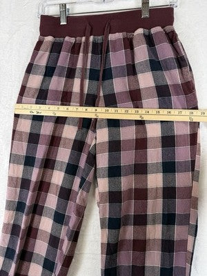 LL Bean XS Pajama Pants Womens Purple Plaid Flannel
