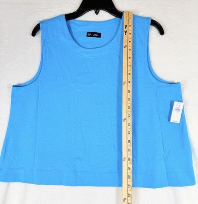 Gap Heavyweight Shell Tank Top Large Womens Blue Sleeveless Knit New NWT
