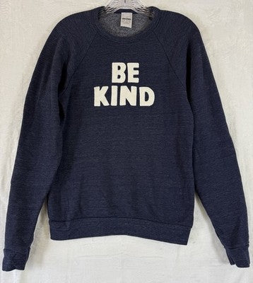 Declan My Time On Earth Kids Fleece Be Kind Sweatshirt Blue LA Made In USA