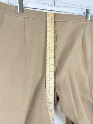Susan Graver Smart Ponte Pants XL Petite Tan Beige Pull On Knit Slim Leg Womens