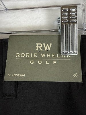 Rorie Whelan Golf Shorts 38 9” Inseam Black New NWT