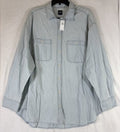 Gap Denim Big Shirt Womens XL Long Sleeve Chambray Light Blue Button Up New NWT