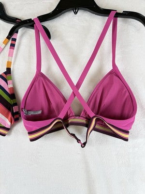 Aerie Bikini Top Medium Triangle Lot 2 Pink Striped
