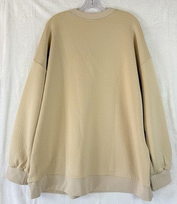 Obermeyer Explorer Tech Crew Mens Medium Sweatshirt Pullover Cement New NWT