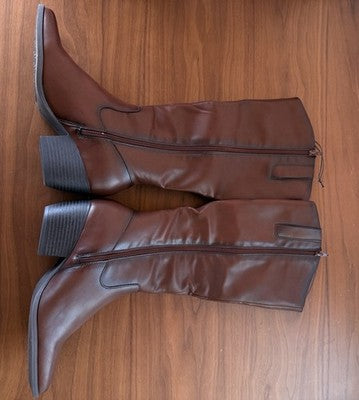 Frye and Co. Cowboy Boots 9.5 Womens Sheldon Stacked Heel New