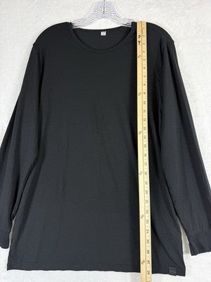 Uniqlo Heattech Men Long Sleeve T Shirt Black Base Layer Heat Tech Thermal