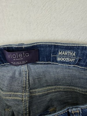 Mango Jeans Women 16 Martha Bootcut MNG Violeta High Rise Boot Cut Blue New