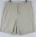 J Mclaughlin Mens Shorts 36 100% Linen Tan Beige Flat Front  10”