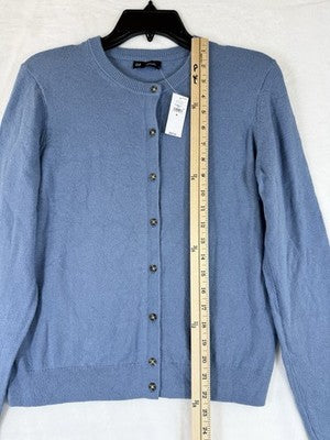 Gap CashSoft Cardigan Sweater Women Medium Blue Cash Soft New NWT