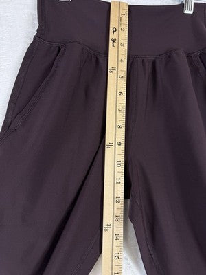 Old Navy Powersoft Leggings XS Petite Burgundy Womens XSP High Rise Joggers