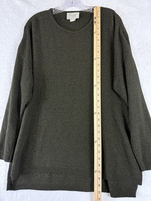 Stephanie Schuster Princess Knitwear Sweater 1X Green Lagenlook Vintage 90s