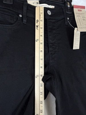 Levis 318 Shaping Wide Leg Jeans 26 Womens Black 26x30 Levi’s New NWT