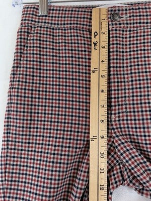 Hollister Ultra High Rise Pants Small Womens Red Blue Check Womens
