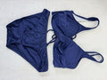 Venus Bikini Set Medium Bottoms 4 Halter Top Navy Blue Swimsuit Womens