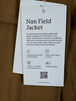 Halfdays Nan Field Jacket XL Womens Nuthatch Brown Utility New NWT $145