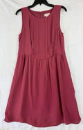 Ann Taylor Loft Dress 8 Sleeveless Fit And Flare Pink Womens