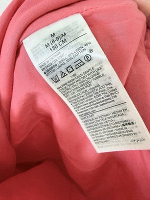 Gap Kids Linen Skort Medium 8 Girls Scallop Melon Pink Skirt W/ Shorts New