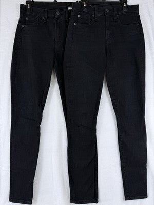 Gap True Skinny High Rise Jeans 27 4 Long Black Denim Lot 2 Pairs Womens