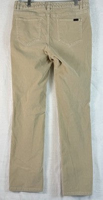LL Bean Corduroy Pants Womens 8 Favorite Fit Beige Tan Straight Leg