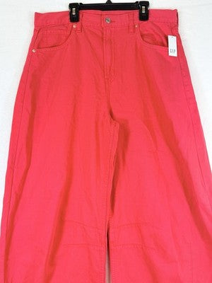 Gap High Rise UltraSoft Horseshoe Jeans 31 12 Tall Womens Denim Red New NWT
