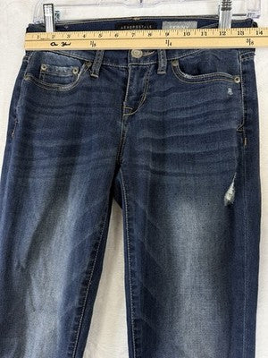 Aeropostale Skinny Jeans Women 00 Blue Denim Distressed