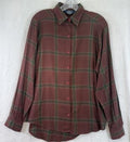 Woolrich Shirt Womens 10 Vintage Red Plaid Button Up Long Sleeve
