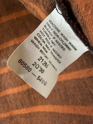 Vintage Levis Shirt XL Sutter Creek Button Up Orange Gray Mens