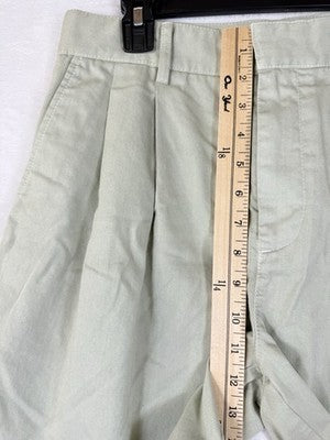 Madewell Shorts 0 Green High Rise Pleated 6” Cuffed Womens