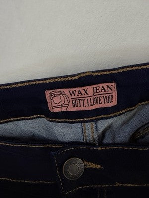 Wax Jeans But I Love You Shorts 3X Dark Blue Butt Lifting Jean 3” Womens New