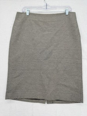 Talbots Pencil Skirt 10 Navy Blue Striped Womens A Line