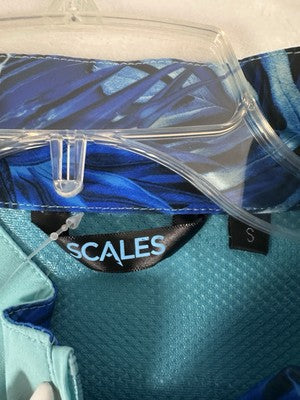 Scales 1/4 Zip Fishing Jacket Small Aqua Blue Men’s NWT Retail $90 NEW
