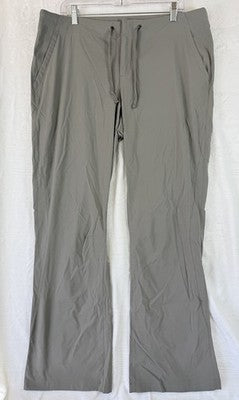 Columbia Anytime Pants Womens 16 Gray Bootcut Omnishield Hiking Quick Dry Nylon