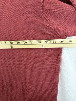 LL Bean Sweater Mens XXL Red V Neck Pullover 100% Cotton Vintage