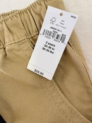 Baby Gap Boys 2t Lot Linen Polo Shirt Short Sleeve Khaki Pants New