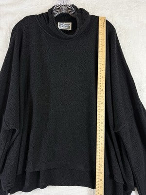 Stephanie Schuster Princess Knitwear Sweater 1X Black Lagenlook 90s Cowl Women
