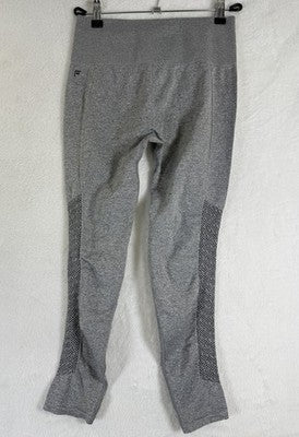 Fabletics Leggings Medium 7/8 Gray High Waisted Seamless Workout Gym Womens