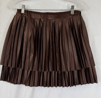 Disney Wreck It Ralph Costume Skirt Medium Womens Vanellope Brown Pleated