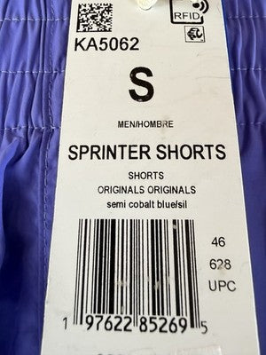 Adidas Originals Shorts Men Small Sprinter Cobalt Blue Purple New NWT