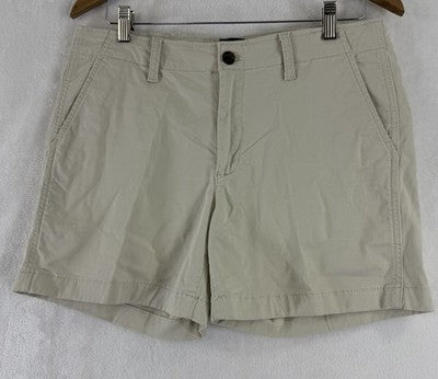 Gap Mid Rise Shorts Womens 10 Tan Khaki Chino 5” Cotton Stretch