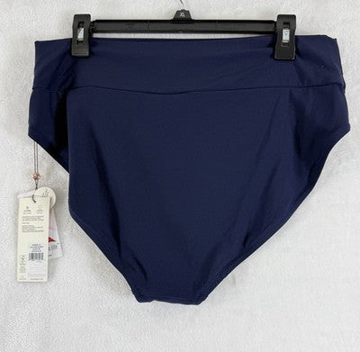 Calia Swim Bottom XL Blue High Rise Wide Band Womens Tankini Swimwear New NWT