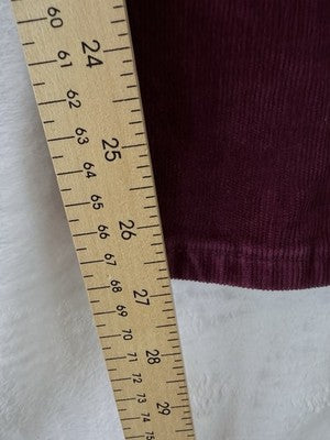 Banana Republic Corduroy Pants 30 10 Womens Burgundy Red Purple Mid Rise