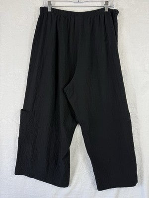 Habitat Clothes To Live In Large Cropped Pants Black Artsy Art To Wear Womens