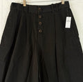 Gap X Doen Pants 8 High Rise Pleated Trousers Black Wide Leg Womens New NWT